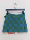 YANYAN KNITS 25 Spring/Summer Embellished Plaid Waist Mini Skirt YYK-YYW25-0632-PINSE Colorblock